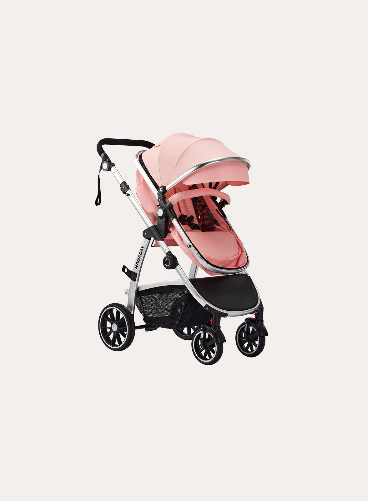 Silver & Pink Stroller