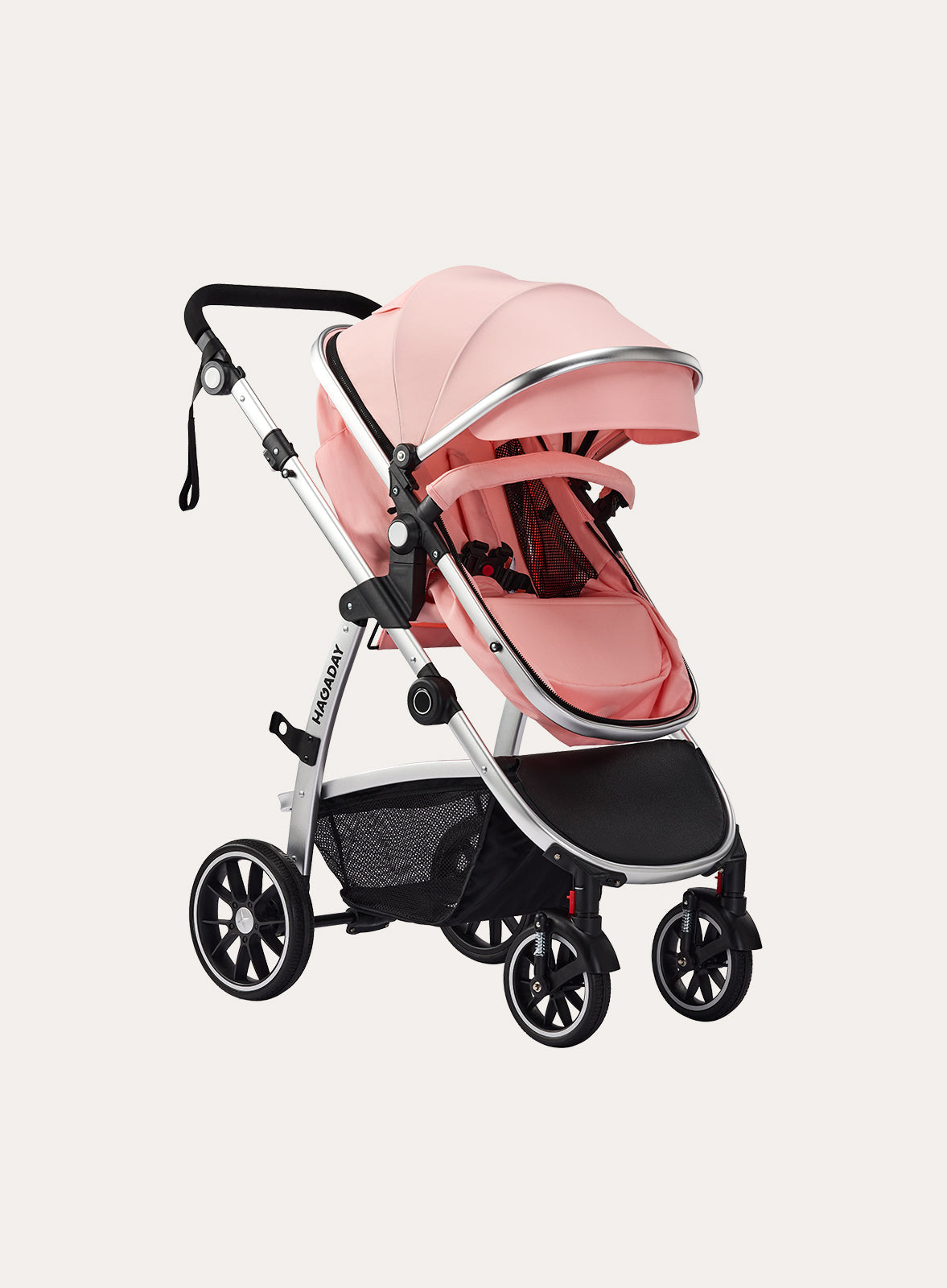 Silver & Pink Stroller