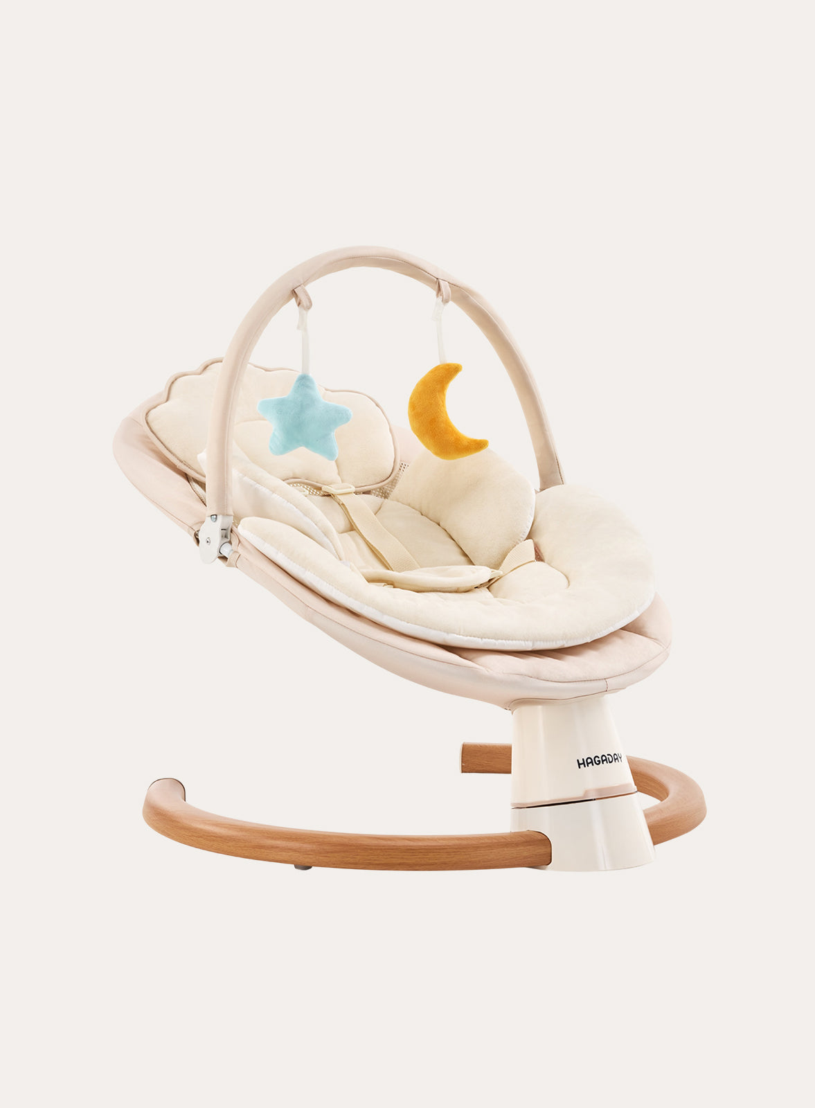 HAGADAY Modern Baby High Chair with Adjustable Footrest & Easy-Clean Tray