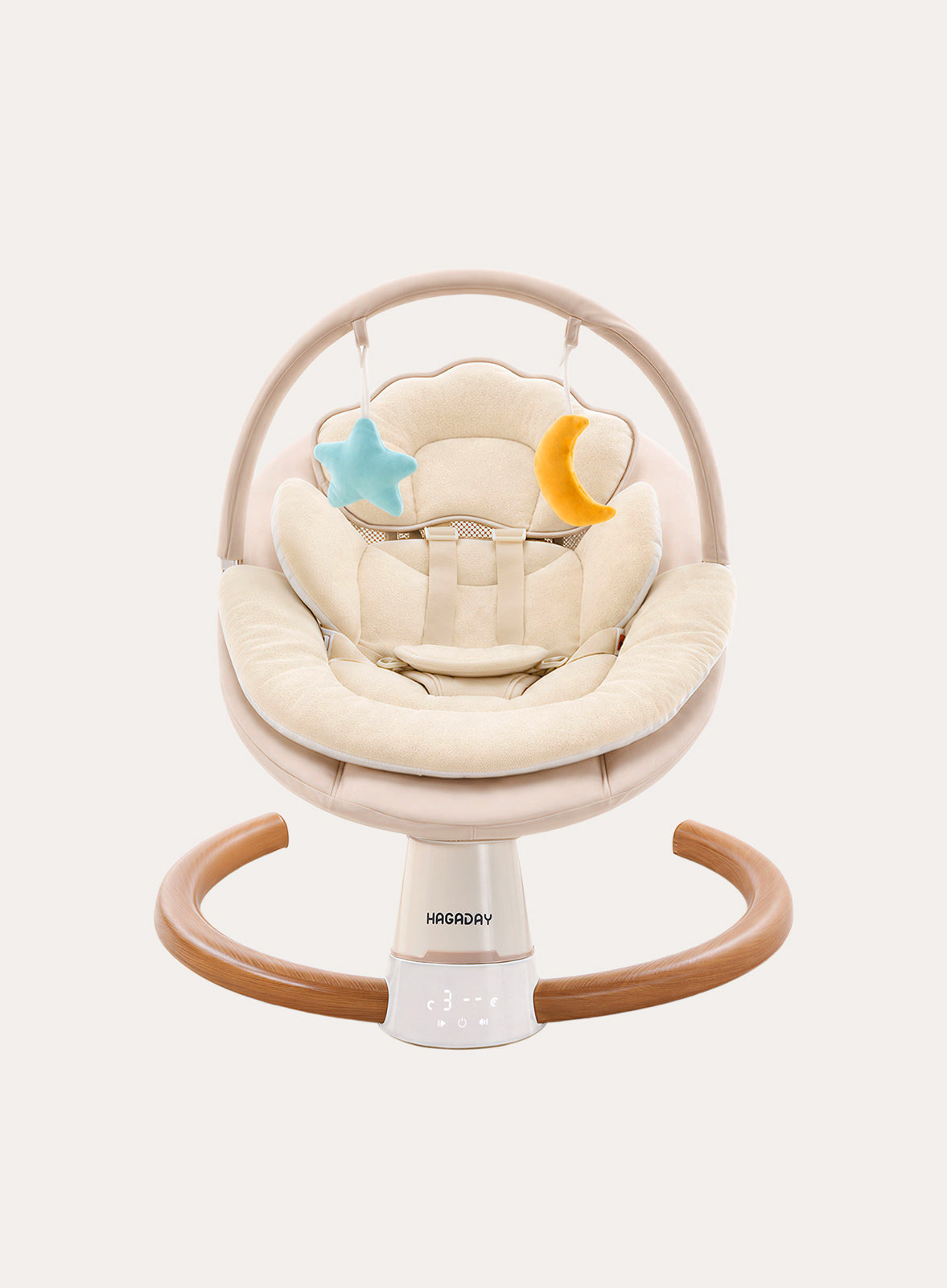 HAGADAY Modern Baby High Chair with Adjustable Footrest & Easy-Clean Tray