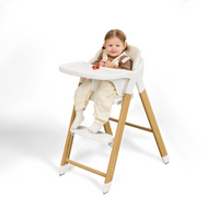 Modern Baby High Chair with Adjustable Footrest & Easy-Clean Tray